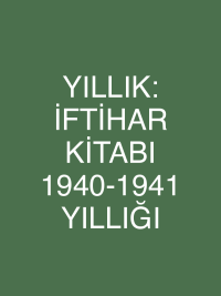 YILLIK: İFTİHAR KİTABI 1940-1941 YILLIĞI